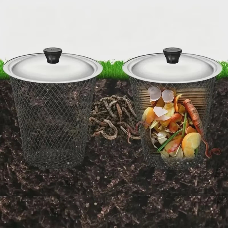 1/2개입 뚜껑 있는 웜 컴포스터, 금속망 지중용기,  - Urban Farming Urban Gardening 리뷰 및 가격